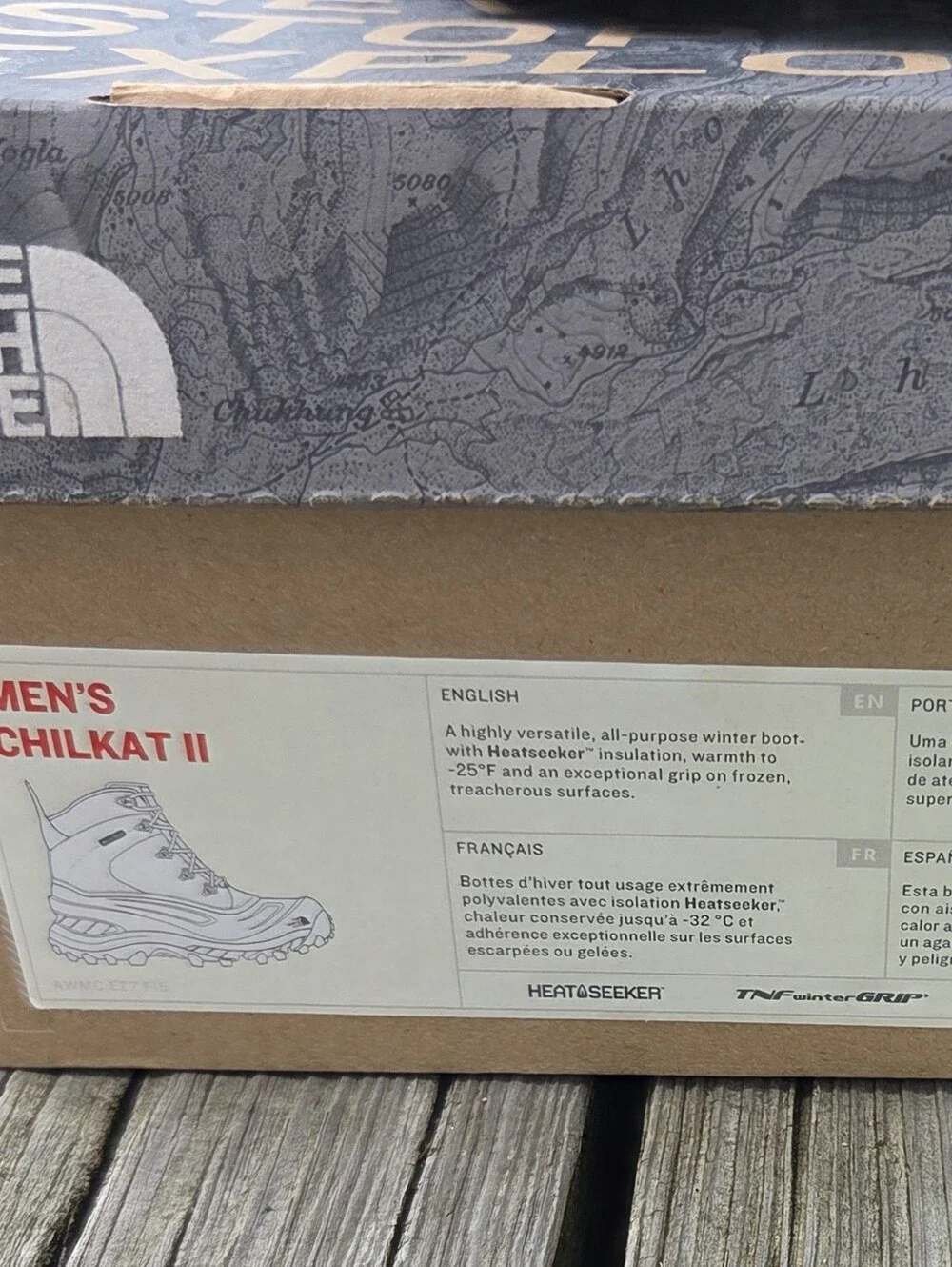 The North Face Chilkat II Boots Men's‎ 10.5 Black Gray Waterproof 200g NIB
